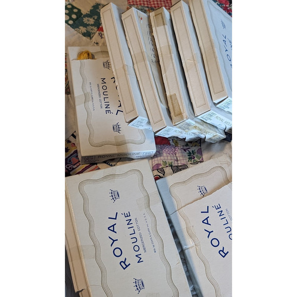 ROYAL MOULINE Mercerized Cotton Coats & Clark & Some DMC Embroidery Floss Lot - Picture 16 of 16